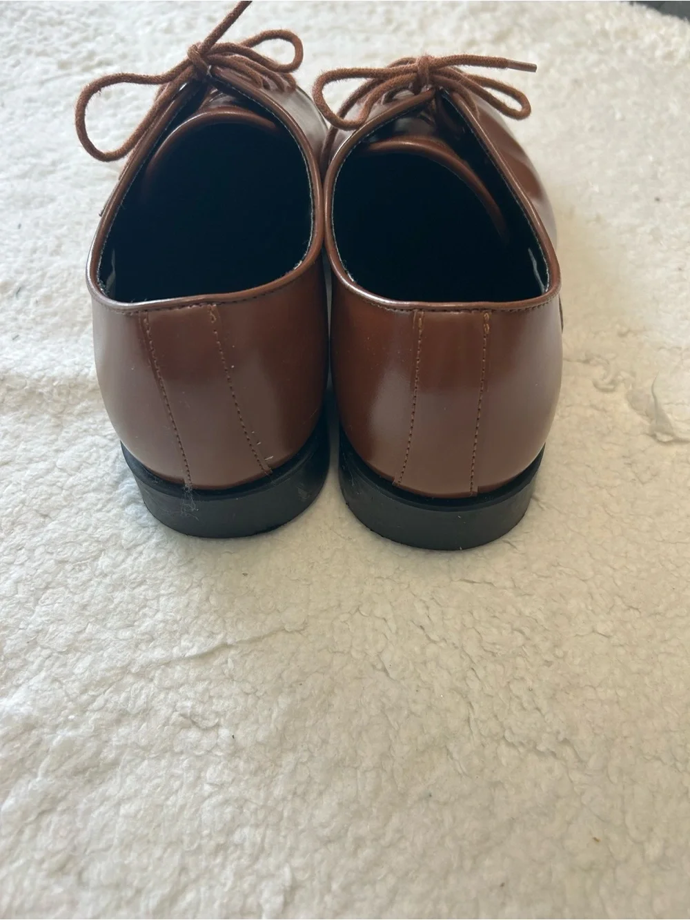 Joseph Abboud Men's Brown Leather Derby Oxfords